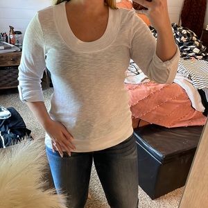 White 1/2 sleeve top